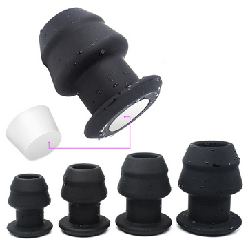 Adult Large Hollow Anal Plug with Silicone Stopper / Unisex Soft Butt Plug - EVE's SECRETS